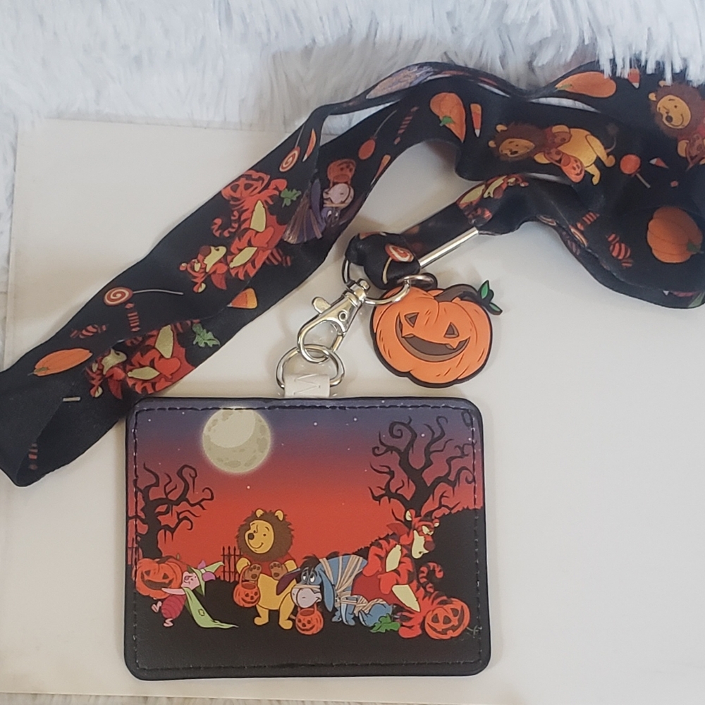 SOLD! NWT Winnie-the-Pooh Halloween ID Badge Lanyard